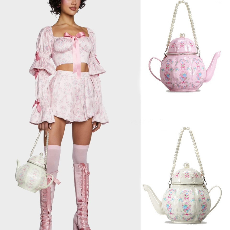 Pearl Chain Teapotกระเป๋าCross - Linen Bag Bulk บทวิจารณ์และราคา