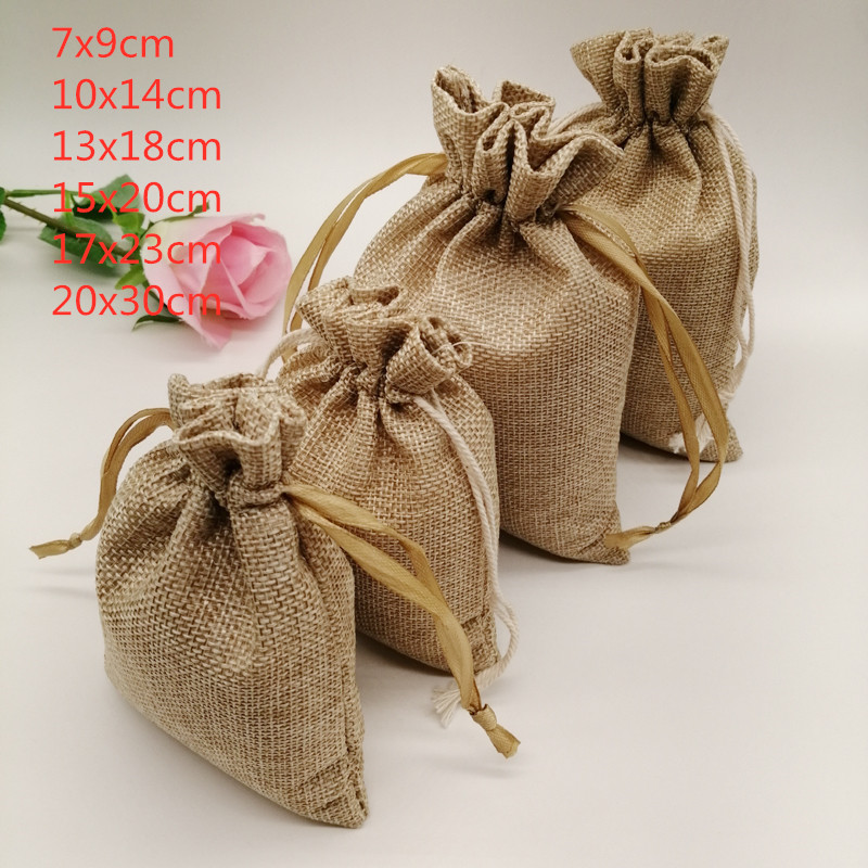 10-1000 ชิ้น/ล็อตผ้าลินินผ้าลิ - Linen Bag Bulk บทวิจารณ์และราคา