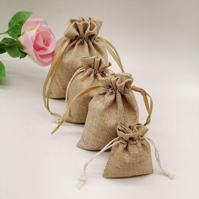 10-1000 ชิ้น/ล็อตผ้าลินินผ้าลิ - Linen Bag Bulk บทวิจารณ์และราคา