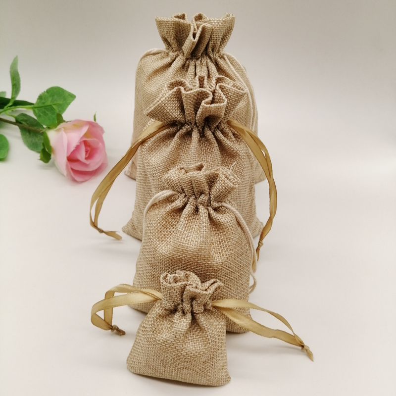 10-1000 ชิ้น/ล็อตผ้าลินินผ้าลิ - Linen Bag Bulk บทวิจารณ์และราคา