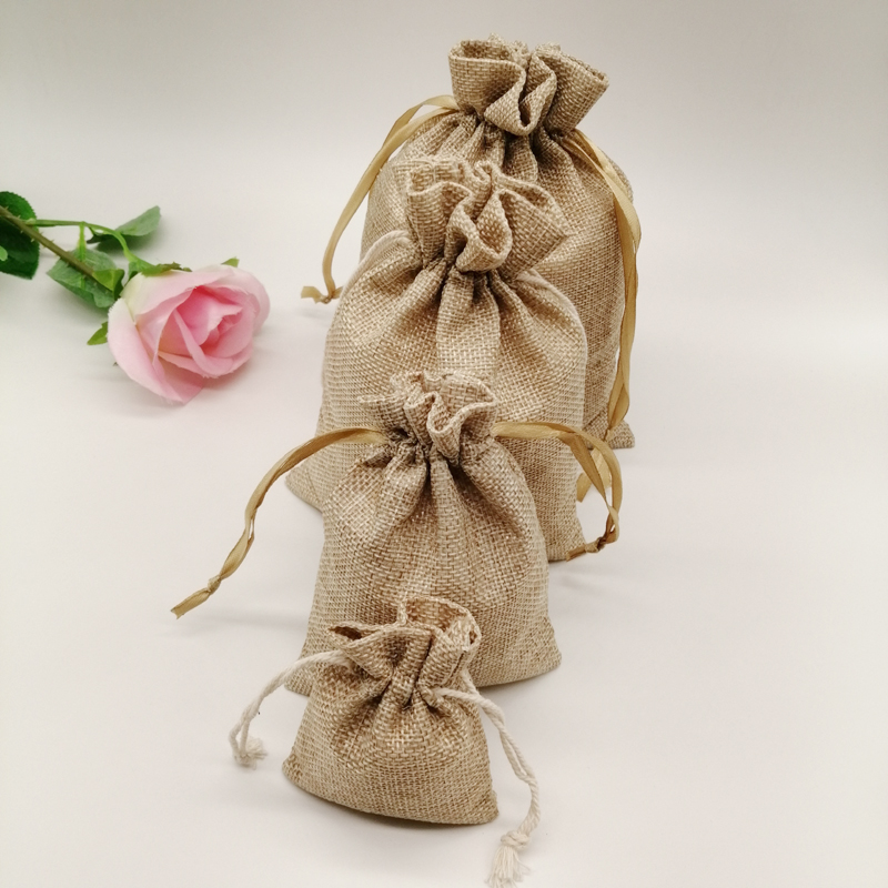 10-1000 ชิ้น/ล็อตผ้าลินินผ้าลิ - Linen Bag Bulk บทวิจารณ์และราคา